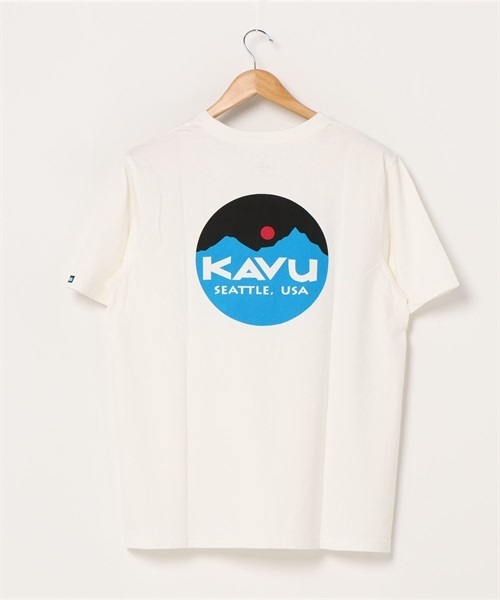 KAVU カブー マウンテンロゴ Tee 198204220 メンズ 半袖 Tシャツ HH F22 GW5M(White-M)