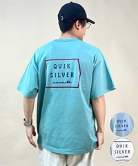 QUIKSILVER クイックシルバー QST222605M メンズ 半袖 Tシャツ オーバーサイズ スクエアロゴ ドロップショルダー ポケット ムラサキスポーツ限定