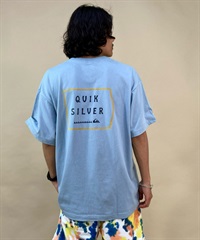 QUIKSILVER クイックシルバー QST222605M メンズ 半袖 Tシャツ オーバーサイズ スクエアロゴ ドロップショルダー ポケット ムラサキスポーツ限定(BLU-M)