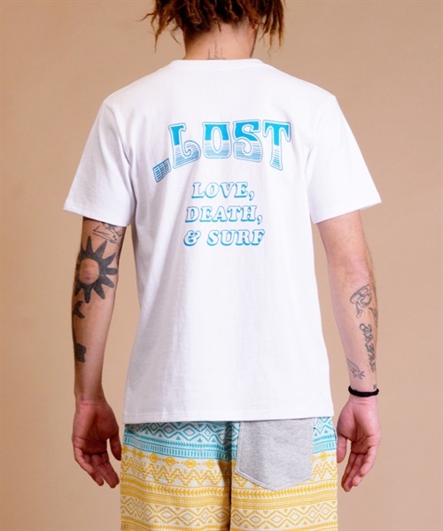 LOST ロスト L23SS-D メンズ 半袖 Tシャツ バックプリント KK1 D25(WT-M)