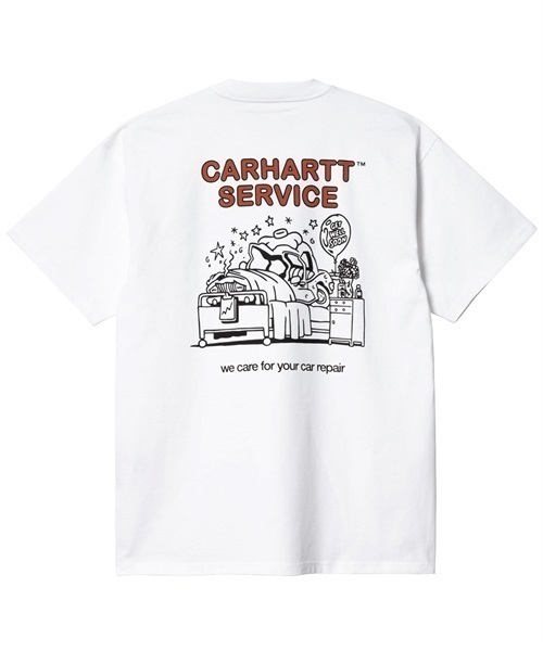 Carhartt WIP/カーハートダブリューアイピー 半袖Tシャツ バックプリント コットン I031756(BK-M)