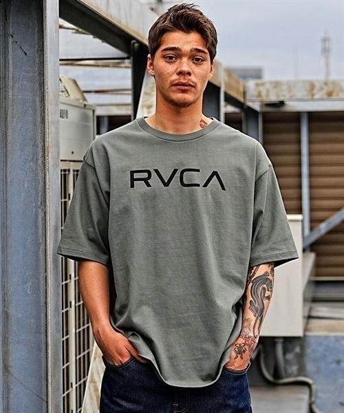 RVCA ルーカ BD041-P21 メンズ 半袖 Tシャツ KK1 C7(BLK-M)
