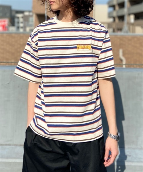 THRASHER スラッシャー FLAME THMM-001 B メンズ 半袖 Tシャツ 