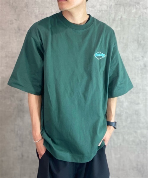 THRASHER スラッシャー DIAMOND THMM-003 メンズ 半袖 Tシャツ カットソー ムラサキスポーツ限定 KK1 C23(GRN-M)