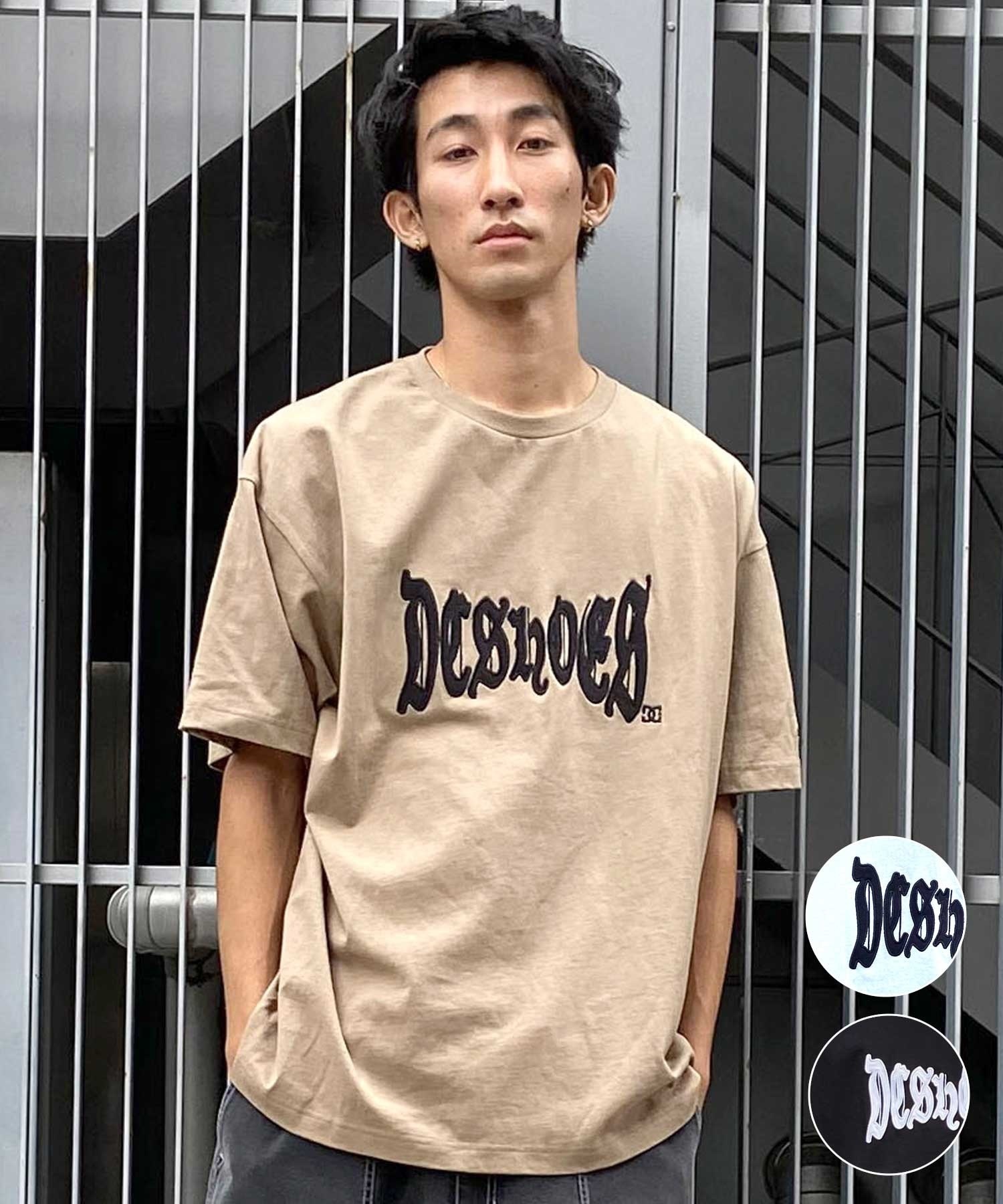 【クーポン対象】DC ディーシー DST241018 メンズ 半袖 Tシャツ ドロップショルダー ワイドシルエット(WHT-M)