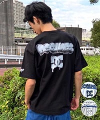 DC ディーシー DST241019 半袖 Tシャツ バックプリント ワイドシルエット ドロップショルダー(WHT-M)