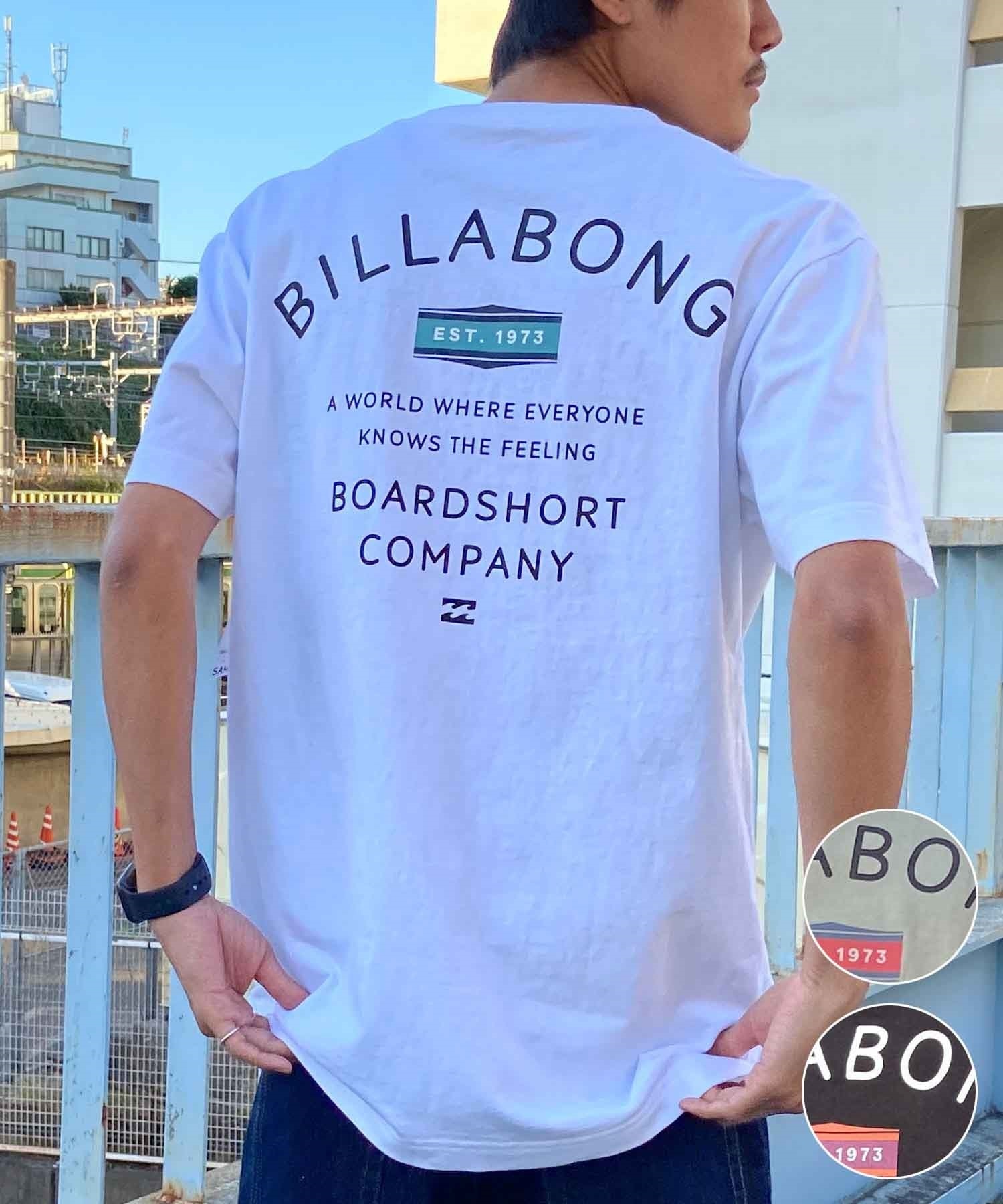 【クーポン対象】BILLABONG ビラボン PEAK Tシャツ 半袖 メンズ バックプリント クルーネック BE011-205(SAG-S)