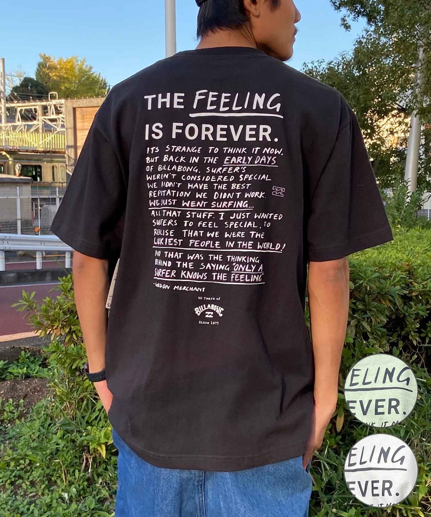 【クーポン対象】BILLABONG ビラボン FEELING IS FOREVER メンズ Tシャツ 半袖 バックプリント BE011-210(OFW-M)
