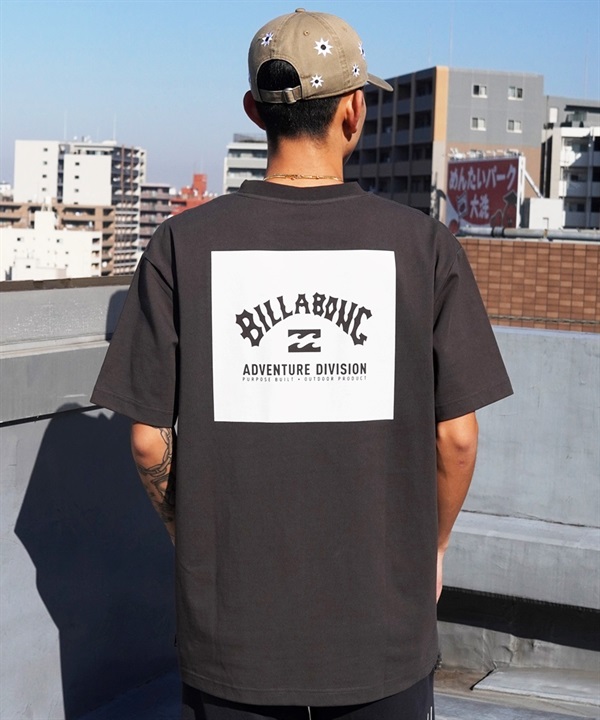 【クーポン対象】BILLABONG ビラボン ADIV SQUARE LOGO メンズ 半袖 Tシャツ バックプリント BE011-230