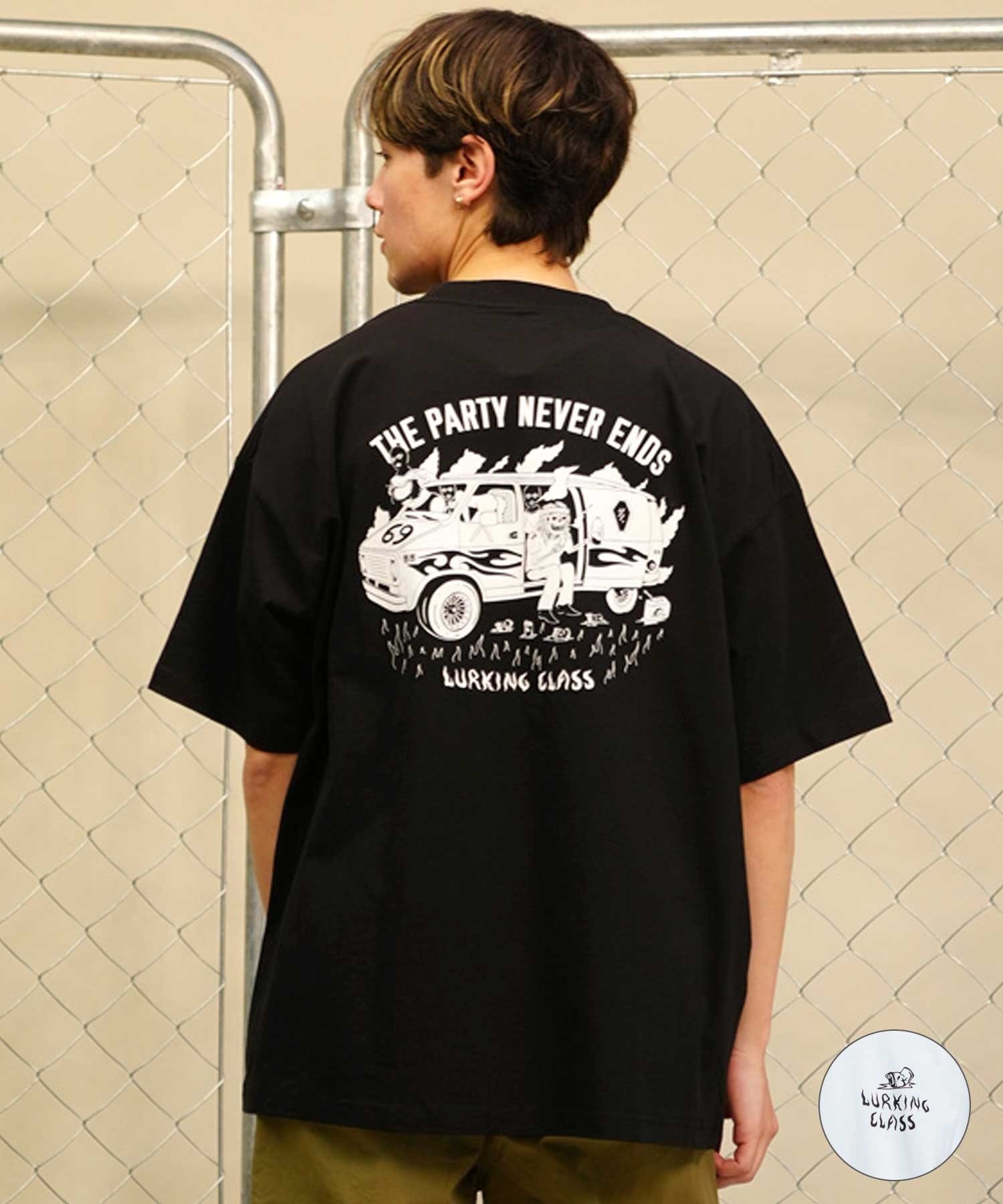 LURKING CLASS ラーキングクラス ST24STM12 メンズ 半袖 Tシャツ バックプリント オーバーサイズ(WHITE-M)