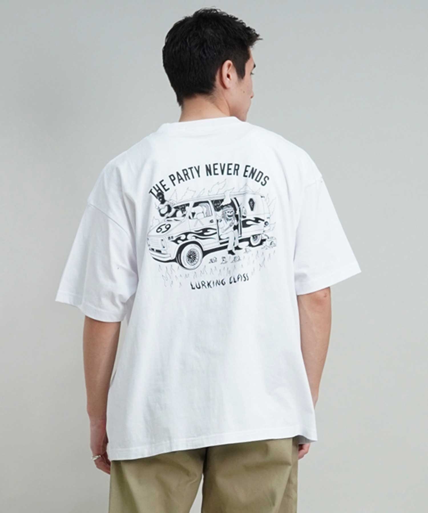 LURKING CLASS ラーキングクラス ST24STM12 メンズ 半袖 Tシャツ バックプリント オーバーサイズ(WHITE-M)