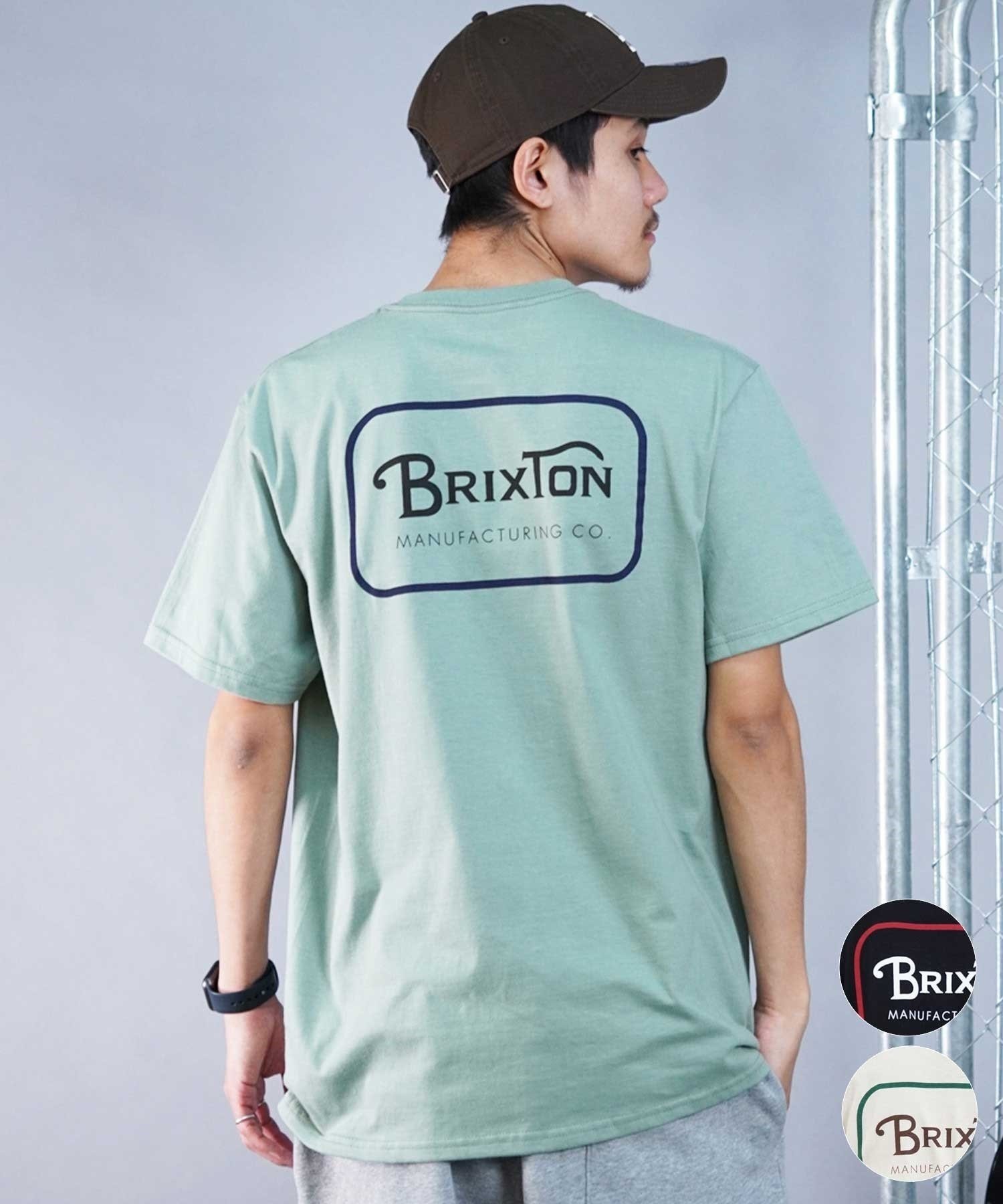 BRIXTON ブリクストン メンズ 半袖 Tシャツ バックプリント ブランドロゴ 17118(BLCRW-M)