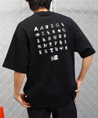 NEW ERAニューエラ メンズ 半袖 Tシャツ MLB チームロゴ バックプリント オーバーサイズ ブラック 14121857(BLK-M)