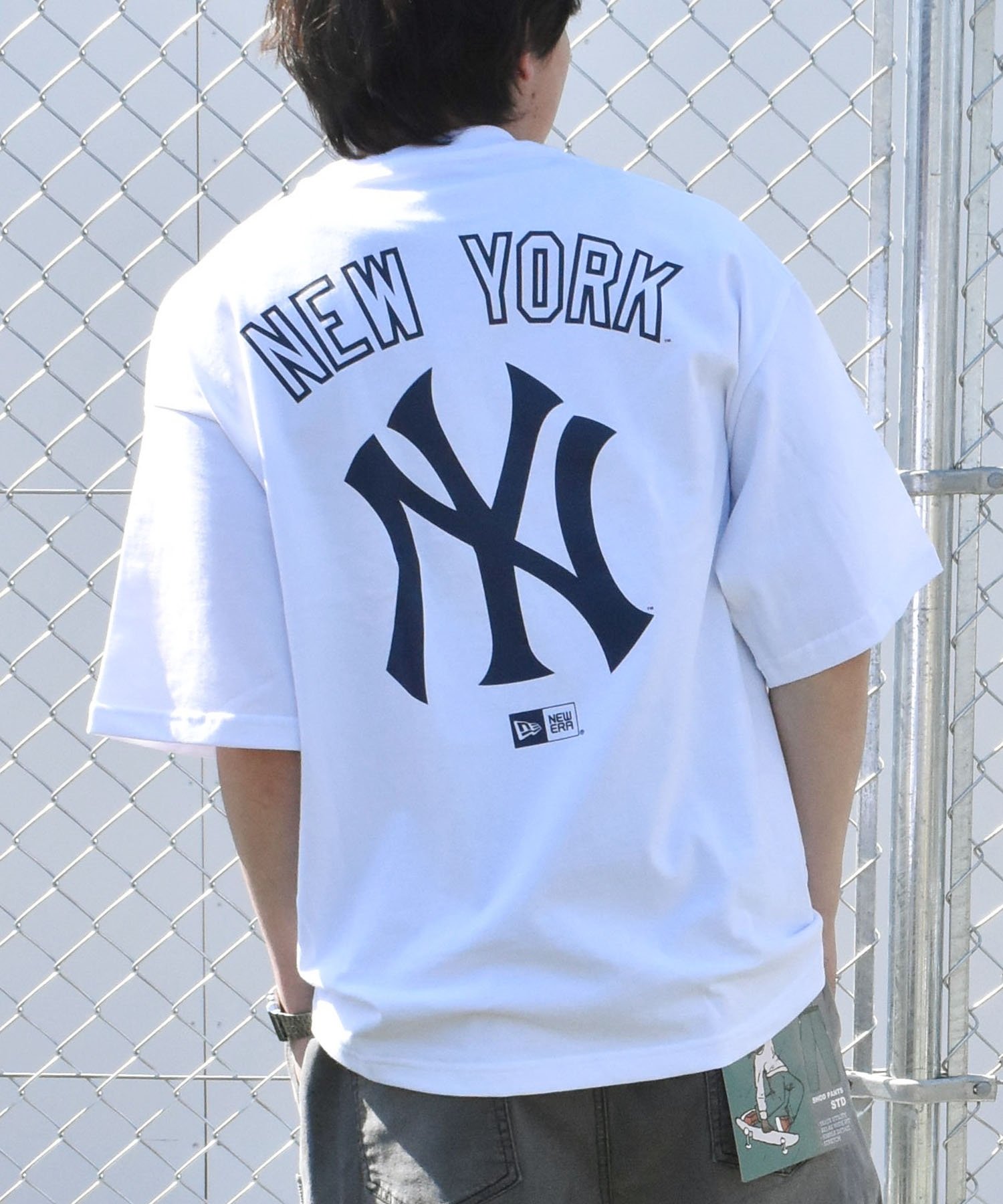 【ムラサキスポーツ限定】 NEW ERA ニューエラ SSOT メンズ 半袖 Tシャツ オーバーサイズ バックプリント MLB 14334728(WHI-M)