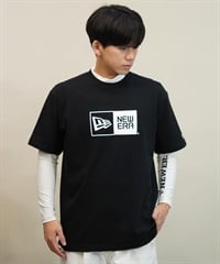 NEW ERA ニューエラ SS CT TEE BOX LOGO メンズ Tシャツ 半袖 ボックスロゴ 定番ロゴ 14121914(BLK-M)