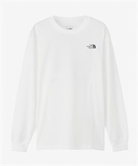 THE NORTH FACE ザ・ノース・フェイス メンズ ロングスリーブバックスクエアロゴティー 長袖 Tシャツ ロンT ホワイト NT32442 W(W-M)