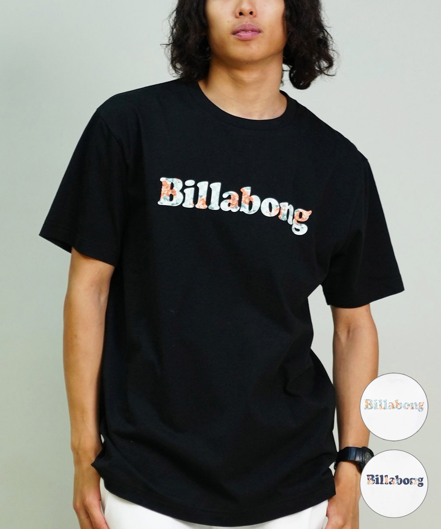 BILLABONG ビラボン 半袖 Tシャツ メンズ レギュラーフィット ブランドロゴ BUBBLES BE01A-200(WBL-S)