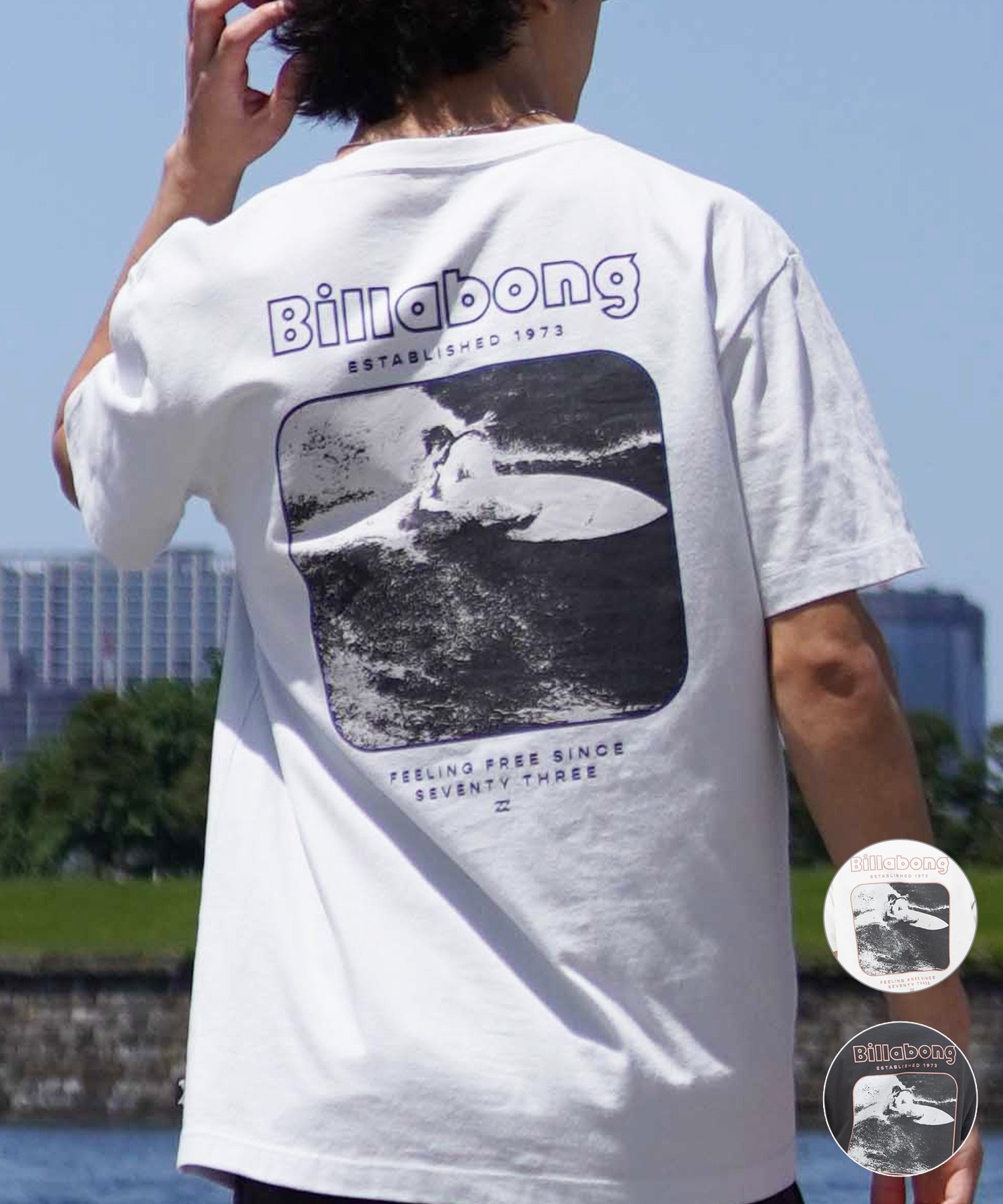 BILLABONG ビラボン 半袖 Tシャツ メンズ フォトT バックプリント レギュラーフィット LAYBACK BE01A-206(OFW-M)