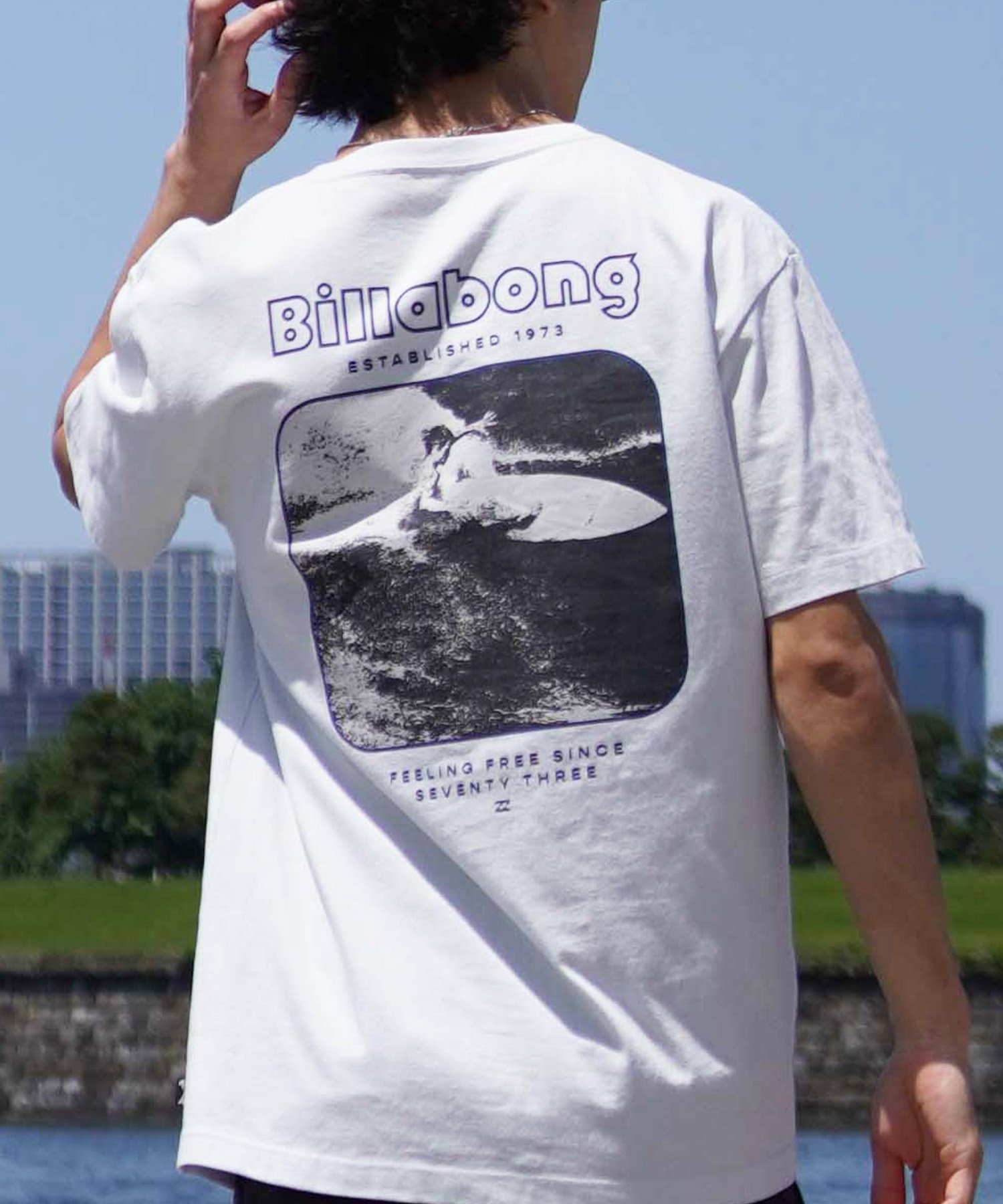 BILLABONG ビラボン 半袖 Tシャツ メンズ フォトT バックプリント レギュラーフィット LAYBACK BE01A-206(BLG-M)