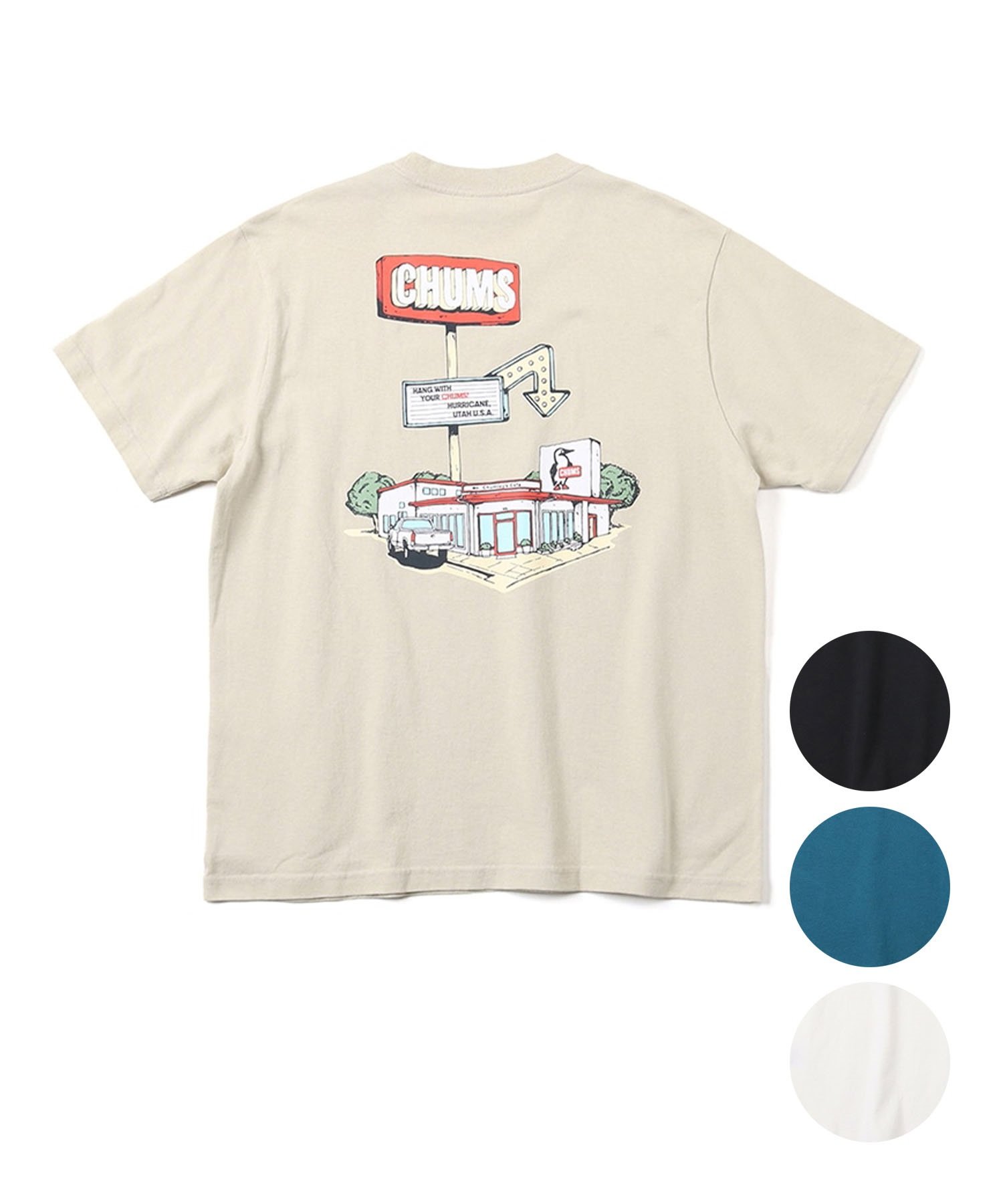 CHUMS チャムス CHUMS Factory T-Shirt チャムス ファクトリー Tシャツ メンズ 半袖 クルーネック CH01-2352(W001-M)