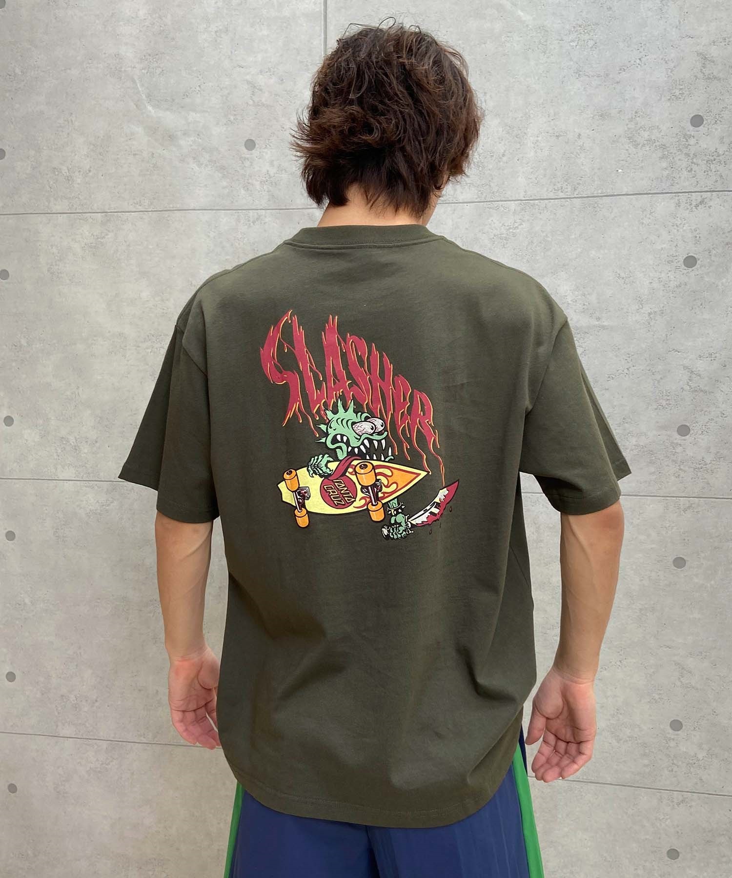 【ムラサキスポーツ限定】SANTACRUZ サンタクルーズ メンズ 半袖Tシャツ バックプリント 502241410(ARMY-M)