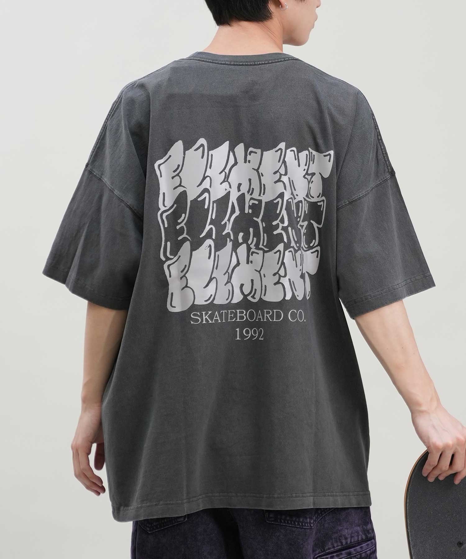 ELEMENT エレメント メンズ 半袖 Tシャツ バックプリント ビックシルエット BE02A-241(SBK-M)