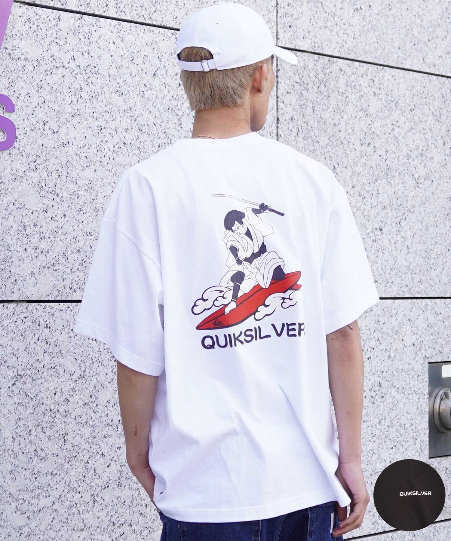 【クーポン対象】【ムラサキスポーツ限定】 QUIKSILVER クイックシルバー 半袖Tee オーバーサイズ バックプリント JAPAN QST245625M(BLK-M)