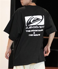 QUIKSILVER クイックシルバー 半袖 Tシャツ メンズ バックプリントTee オーバーサイズ QST242614M ムラサキスポーツ限定(BLK-M)