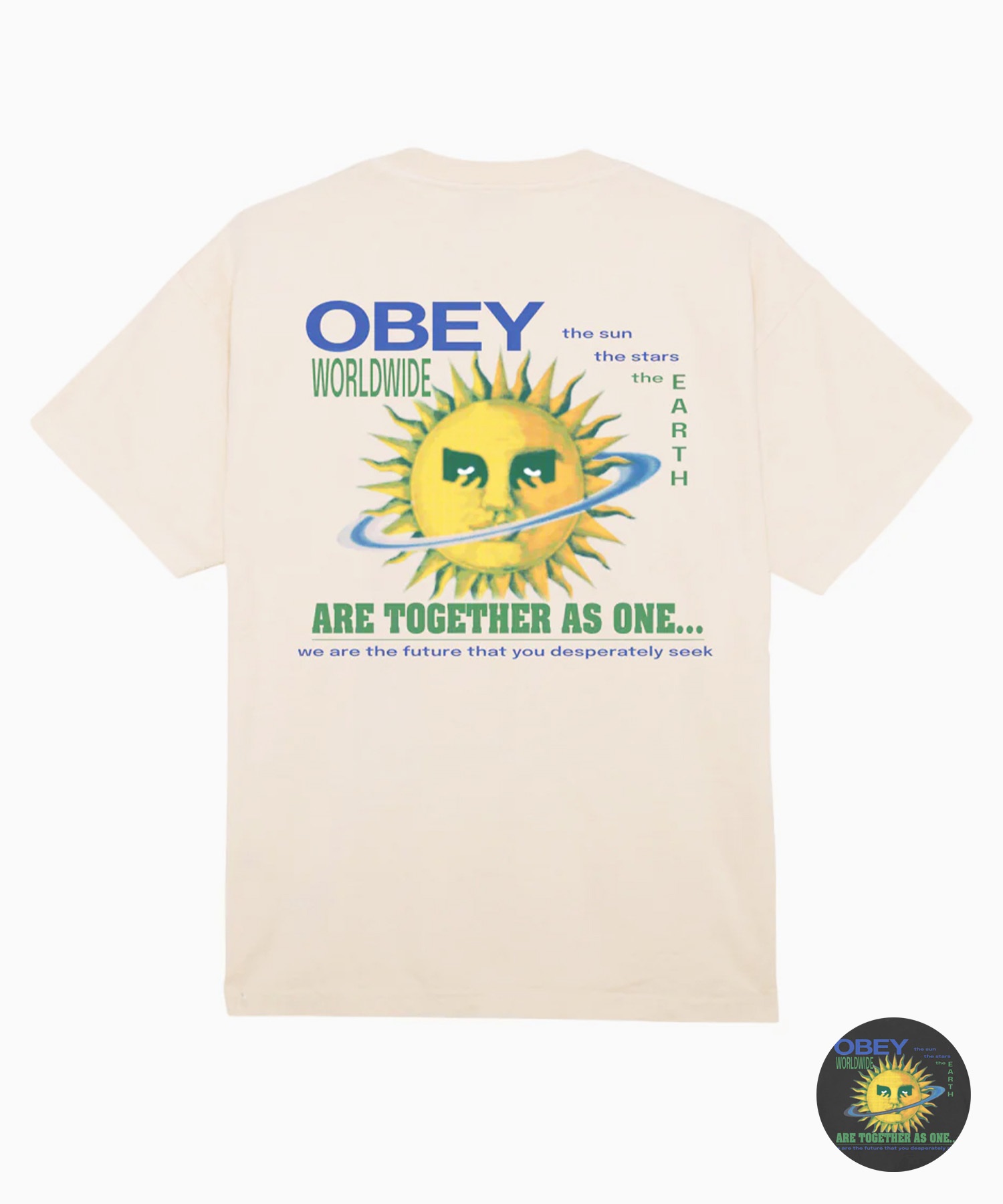 OBEY オベイ メンズ 半袖 Tシャツ バックプリント リラックスシルエット コットン OBEY TOGETHER AS ONE 166913759(SGO-M)