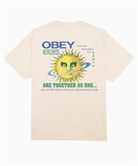 OBEY オベイ メンズ 半袖 Tシャツ バックプリント リラックスシルエット コットン OBEY TOGETHER AS ONE 166913759(SGO-M)