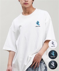 SANTACRUZ サンタクルーズ 半袖 Tシャツ メンズ ワンポイント ボックスシルエット 502242403 ムラサキスポーツ限定(WH/BL-M)