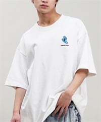 SANTACRUZ サンタクルーズ 半袖 Tシャツ メンズ ワンポイント ボックスシルエット 502242403 ムラサキスポーツ限定(WH/BL-M)