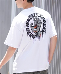 SANTACRUZ サンタクルーズ 半袖 Tシャツ メンズ バックプリント Tagged Speed Wheels S S Tee 502242404 ムラサキスポーツ限定(WHITE-M)