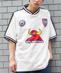 TOY MACHINE トイマシーン メンズ ゲームシャツ Tシャツ 半袖 フロントプリント オーバーサイズ ユニセックス MTMSEST32 ムラサキスポーツ限定(WHITE-M)