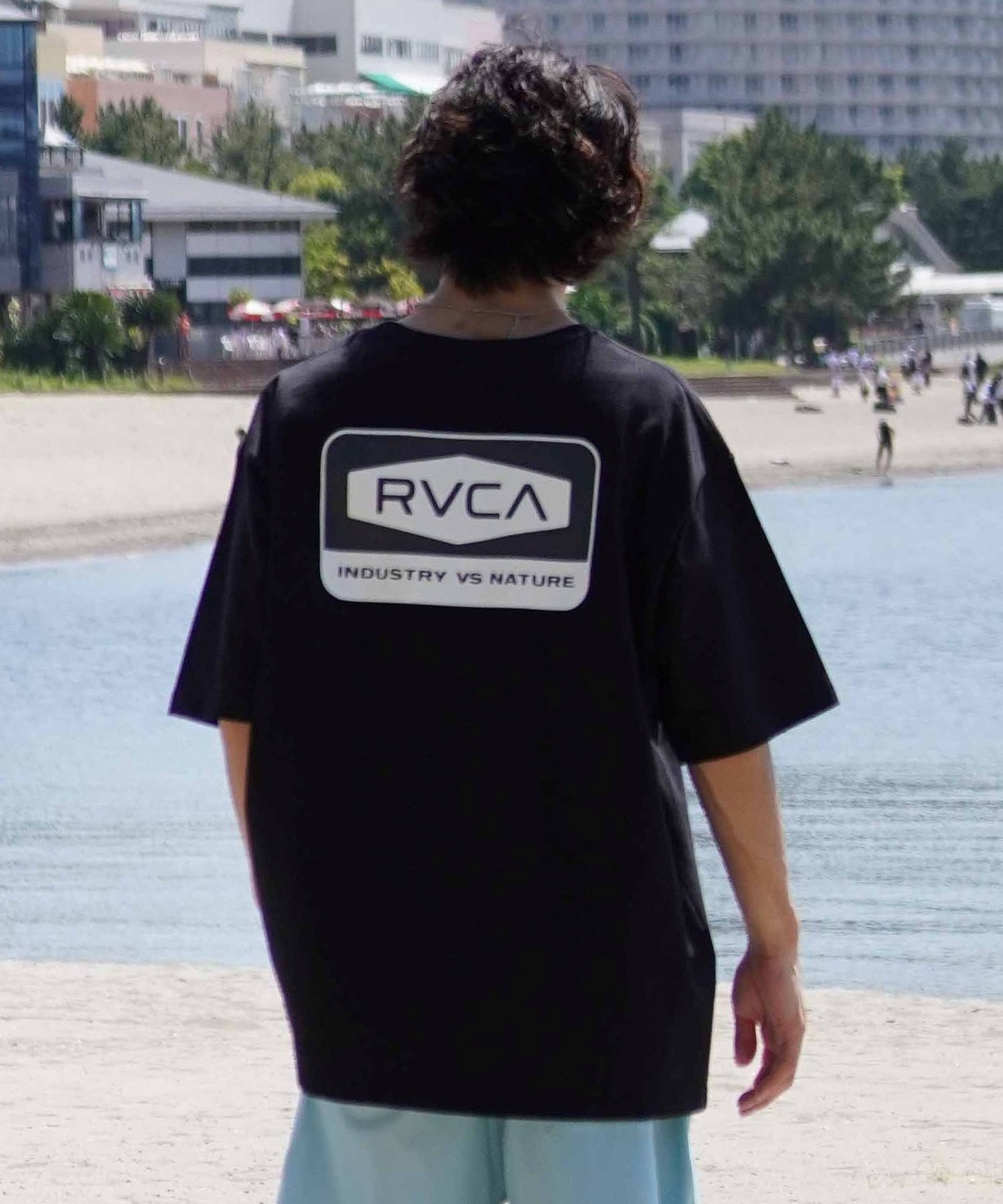 RVCA ルーカ メンズ 半袖 Tシャツ バックプリント オーバーサイズ コットン BE04A-238(BLK1-S)