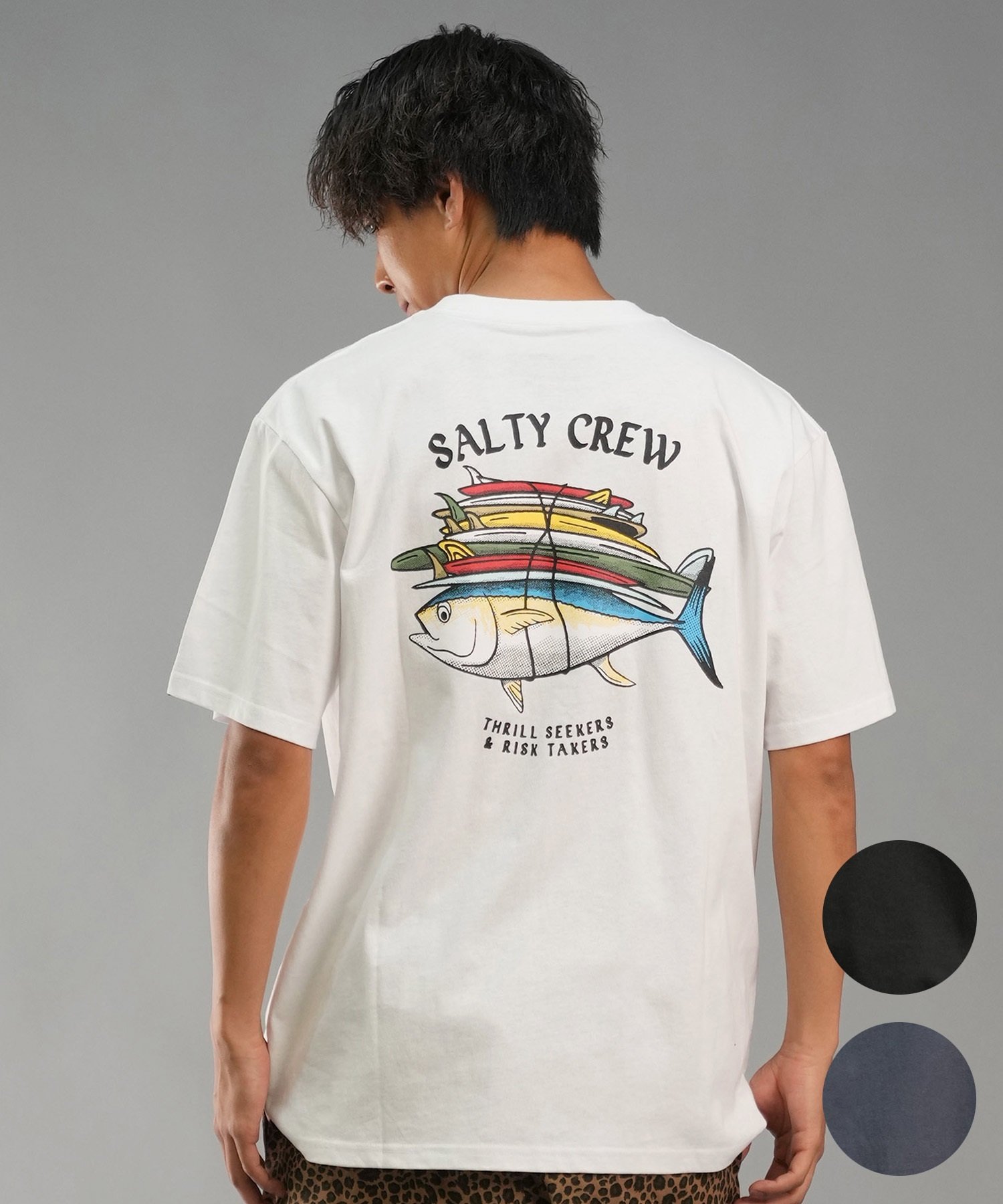 SALTY CREW ソルティークルー メンズ Tシャツ 半袖 バックプリント オーバーサイズ JAPAN LTD 54-231(HBL-M)