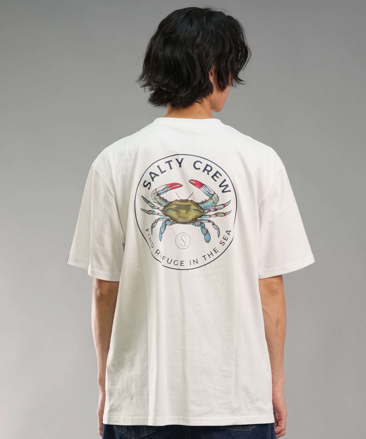 SALTY CREW ソルティークルー メンズ Tシャツ 半袖 バックプリント オーバーサイズ JAPAN LTD 54-232(WHT-M)