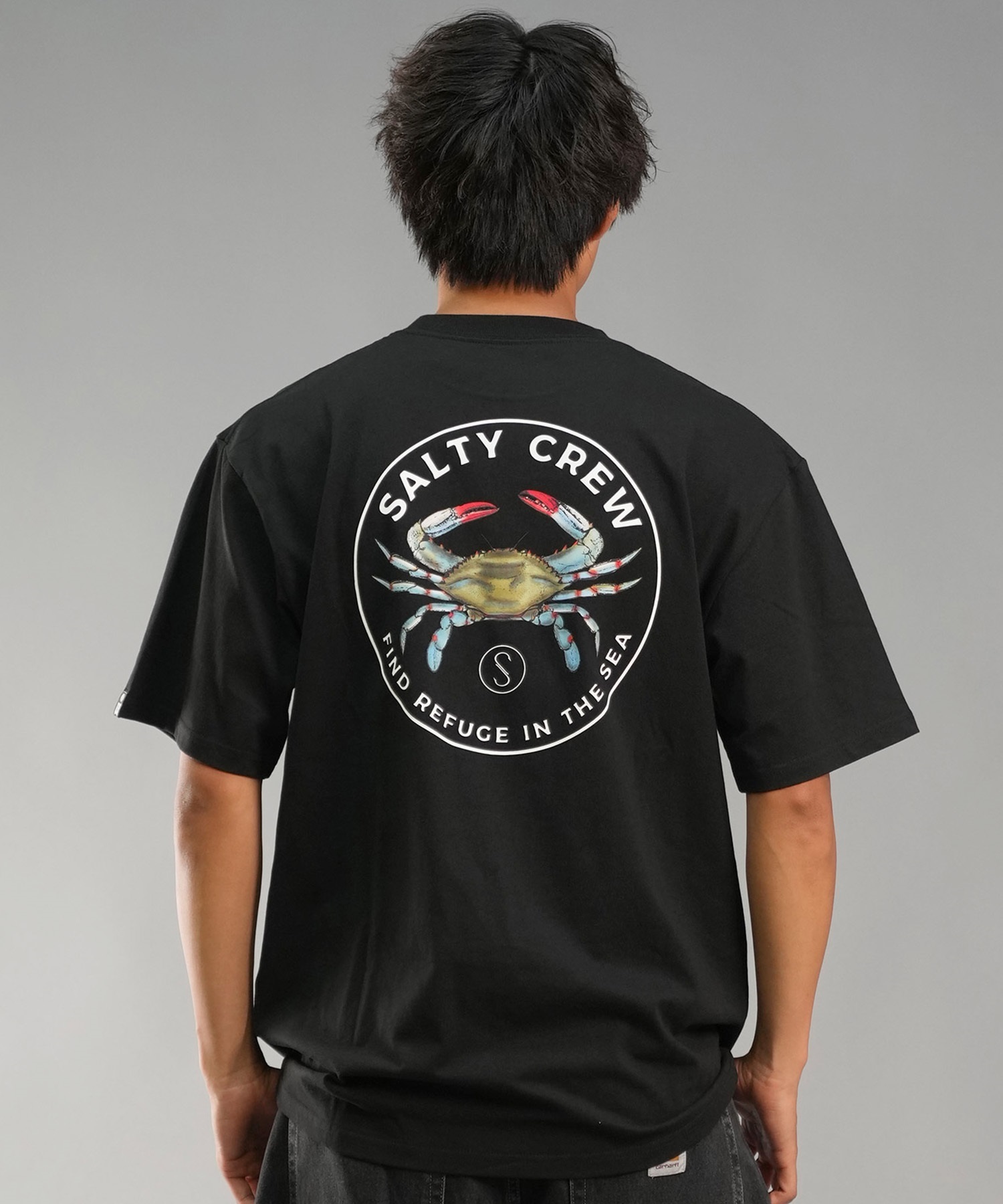 SALTY CREW ソルティークルー メンズ Tシャツ 半袖 バックプリント オーバーサイズ JAPAN LTD 54-232(BLK-M)