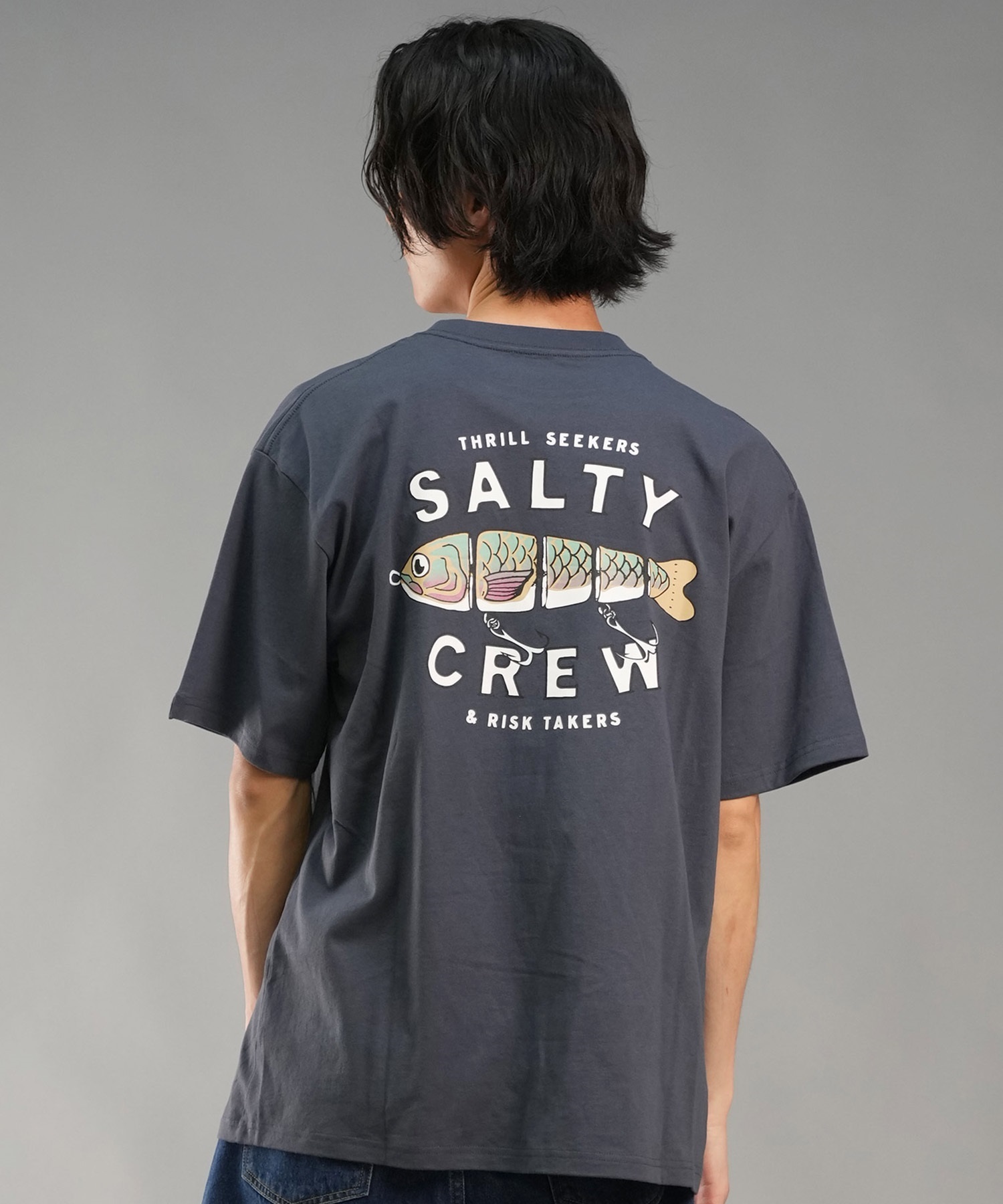 SALTY CREW ソルティークルー メンズ Tシャツ 半袖 バックプリント オーバーサイズ JAPAN LTD 54-234(HBL-M)