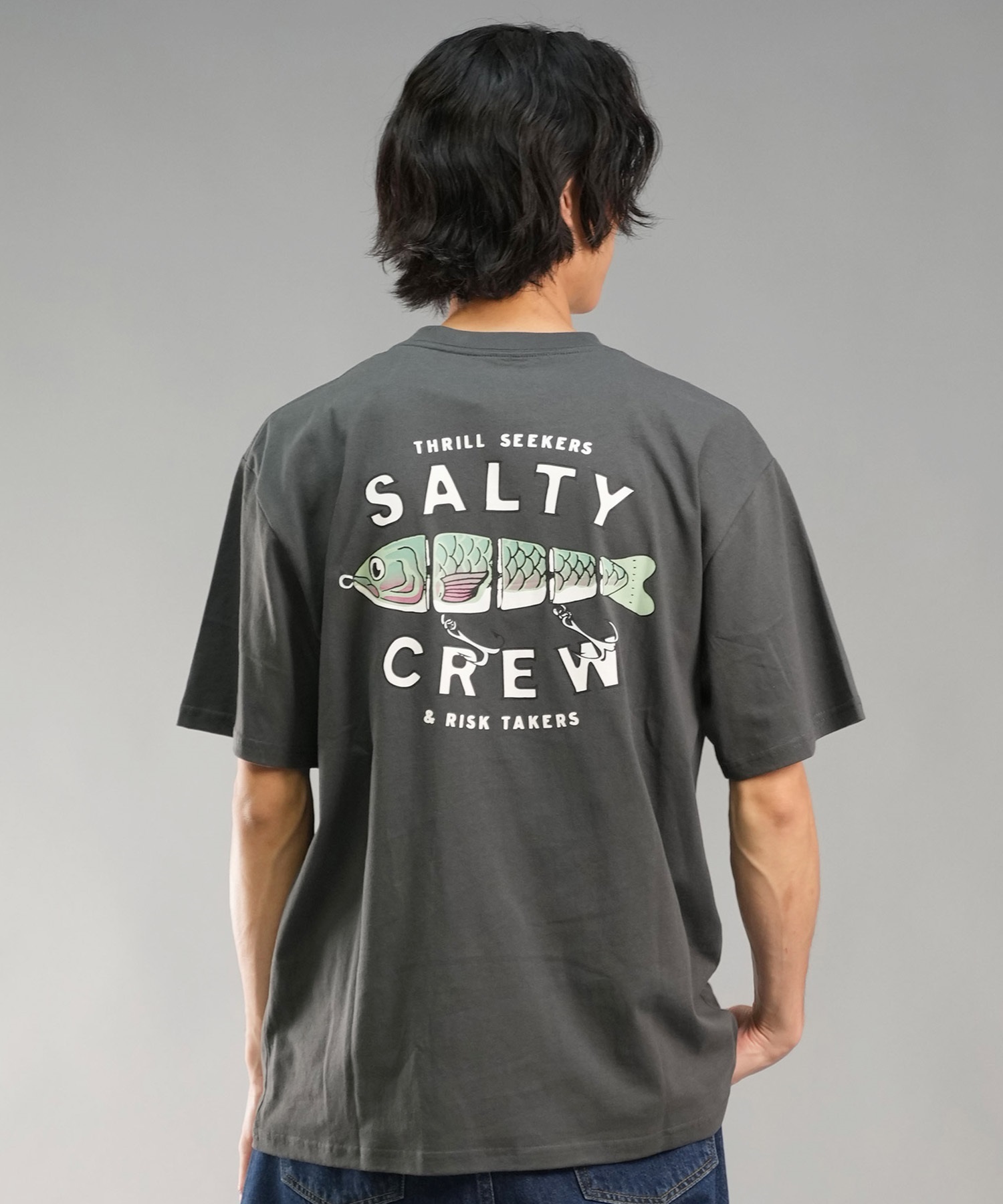 SALTY CREW ソルティークルー メンズ Tシャツ 半袖 バックプリント オーバーサイズ JAPAN LTD 54-234(CHA-M)