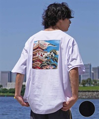 RVCA ルーカ メンズ 半袖 Tシャツ 和柄 DESI JAPAN EXCLUSIVE BE04A-P29 ムラサキスポーツ限定(WHT-S)