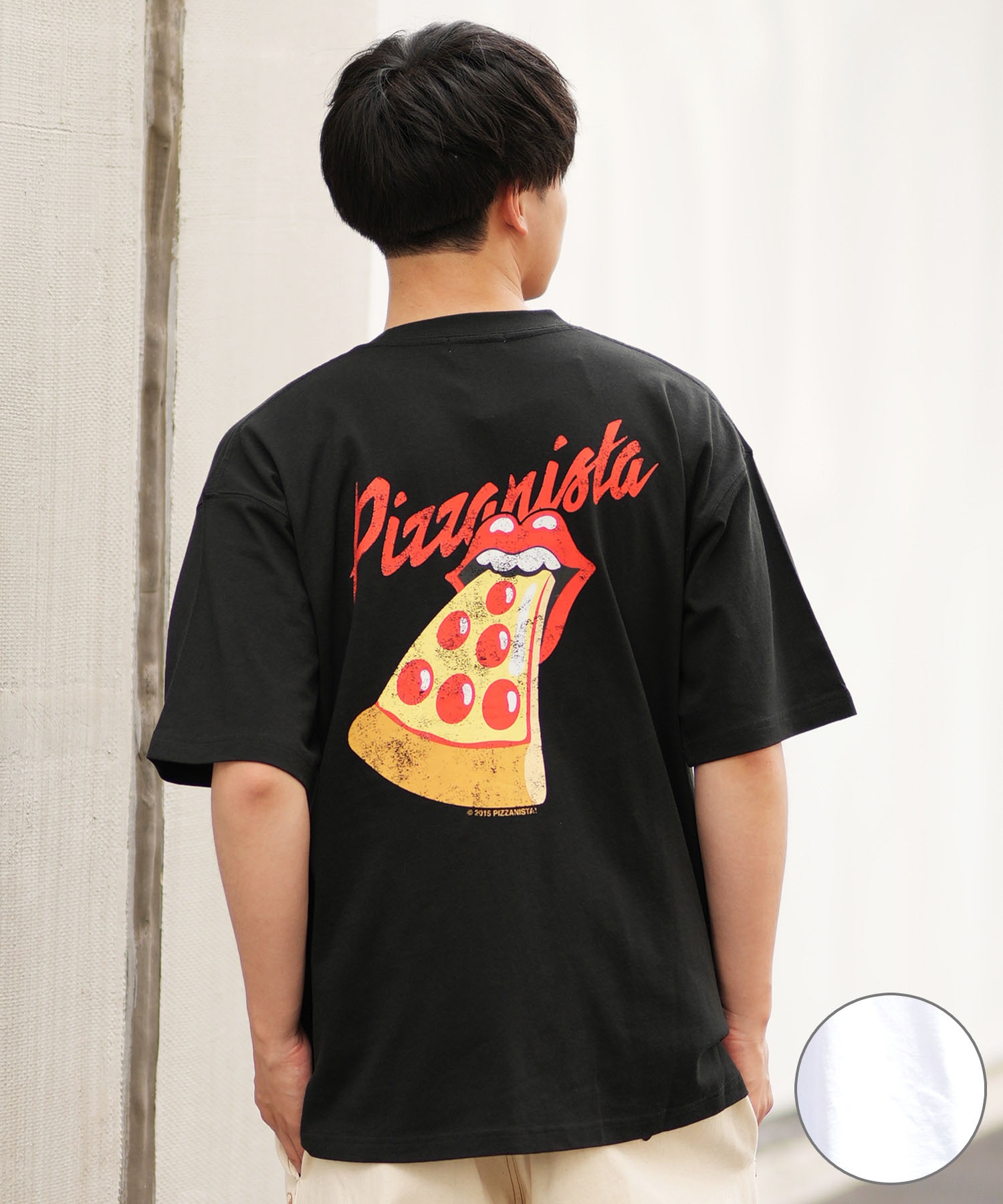 PIZZANISTA ピッザニスタ 半袖 Tシャツ メンズ ユニセックス カスレプリント PNTM242-03 ムラサキスポーツ限定(WT-M)