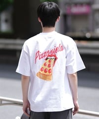 PIZZANISTA ピッザニスタ 半袖 Tシャツ メンズ ユニセックス カスレプリント PNTM242-03 ムラサキスポーツ限定(WT-M)