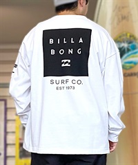 BILLABONG ビラボン BE011-054 メンズ 長袖 Tシャツ ヘビーウェイトロンT バックプリント ロゴ ロンT(WHT-M)