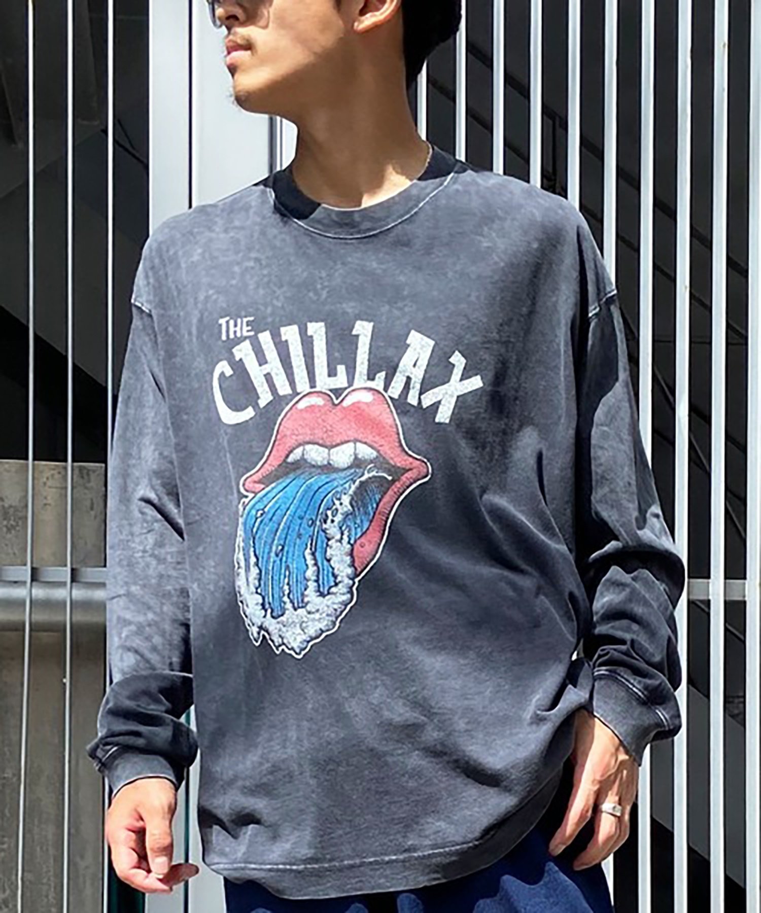 CHILLAX チラックス DESI 234OO1LT120CL メンズ 長袖 Tシャツ(BLK-2-M)