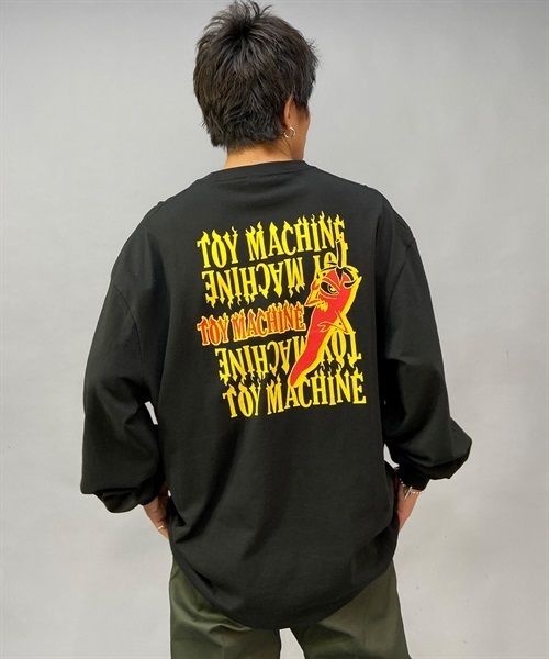 TOY MACHINE トイマシーン MTMPDLT3 メンズ トップス カットソー Tシャツ 長袖 KK1 A19(BLACK-M)