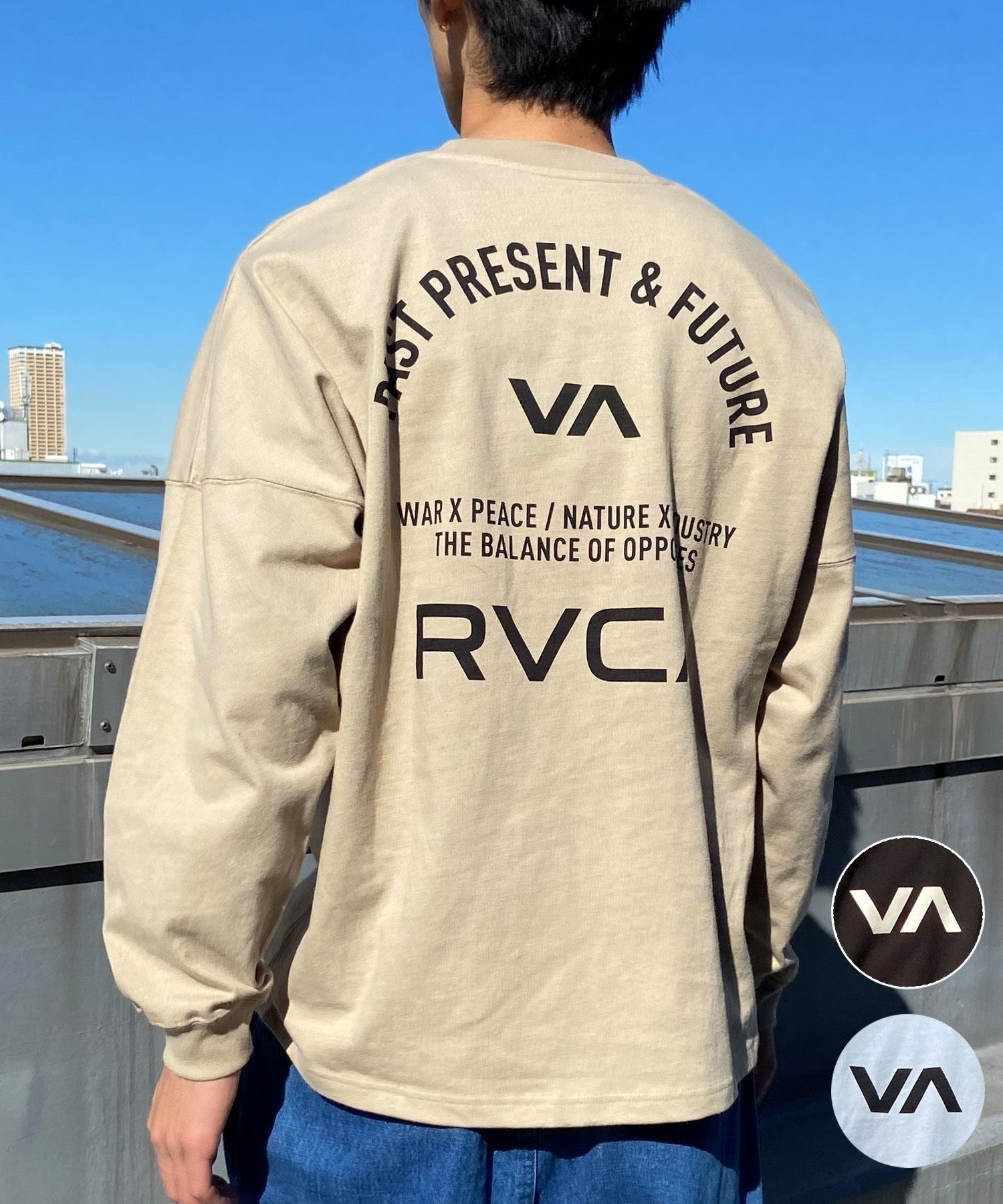 クーポン対象】RVCA ルーカ メンズ 長袖 Tシャツ ロンT バックプリント 