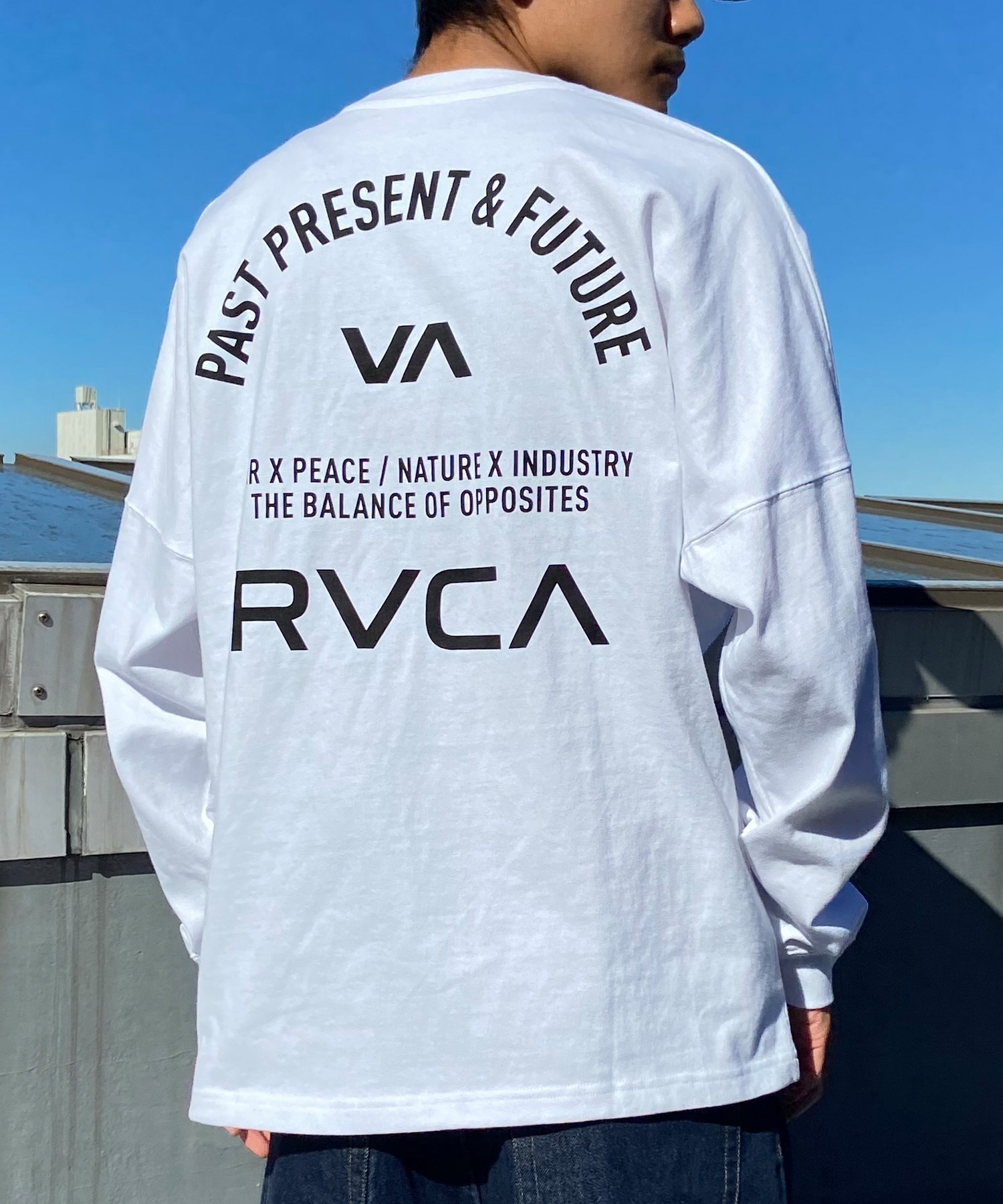 RVCA ルーカ メンズ 長袖 Tシャツ ロンT バックプリント スリーブロゴ