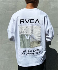 【クーポン対象】RVCA ルーカ メンズ 長袖 Tシャツ ロンT バックプリント ペイズリー柄 バンダナ柄 BE041-058