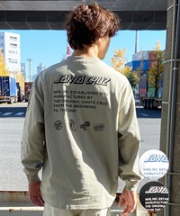 【ムラサキスポーツ限定】 SANTACRUZ サンタクルーズ ロンT ロゴプリント 502241406 メンズ 長袖 Tシャツ(BEIGE-M)